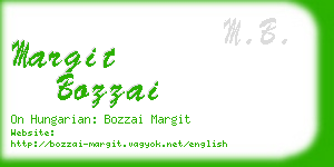 margit bozzai business card